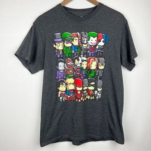 DC Comics Originals Characters Cartoon Chibi Kawaii Style Graphic Tee Shirt